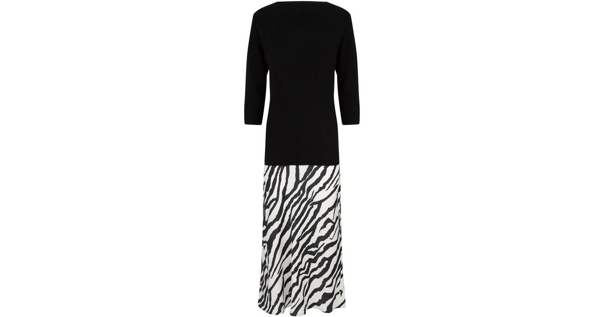 all saints zebra dress