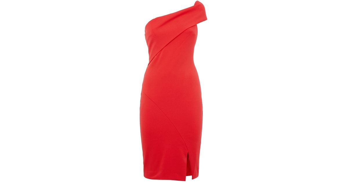 ted baker areena bardot dress red