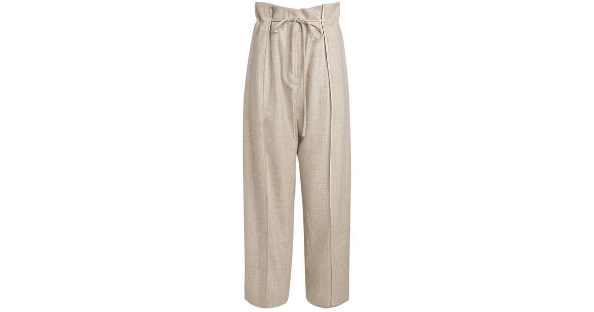 Black Wide-leg Pleated Trousers 17098 main image 1