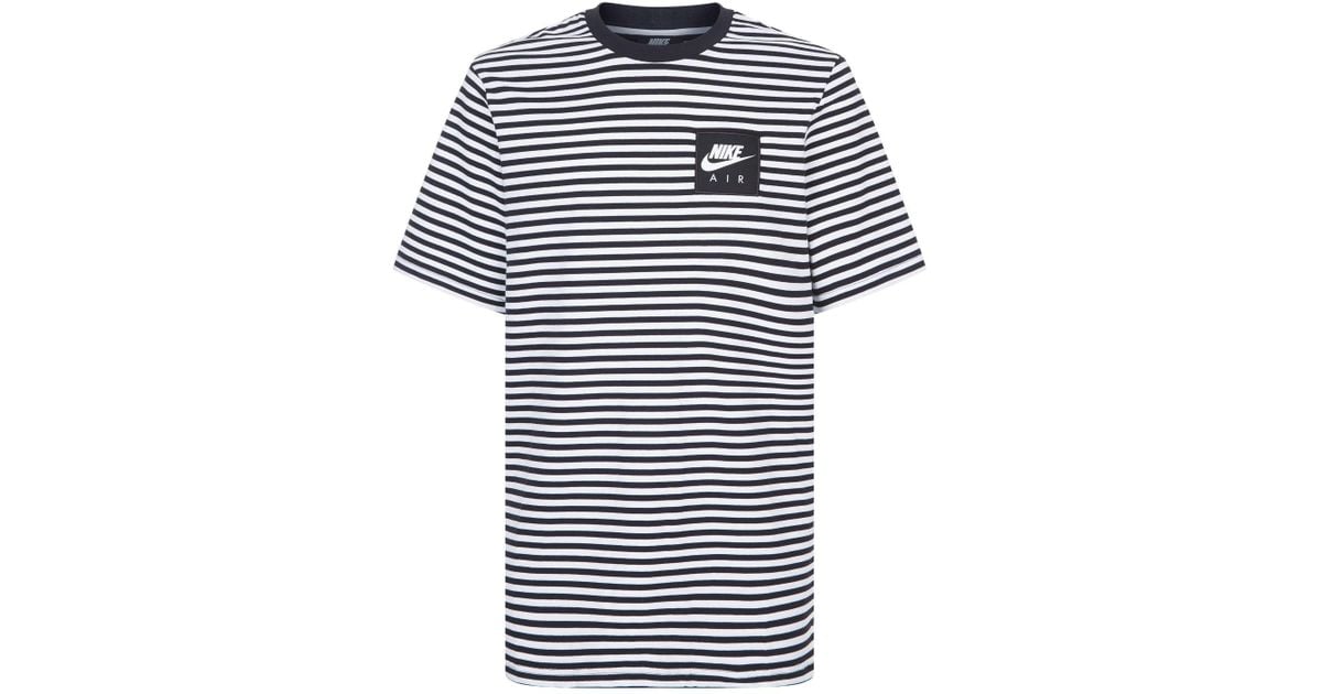 nike black and white striped shirt