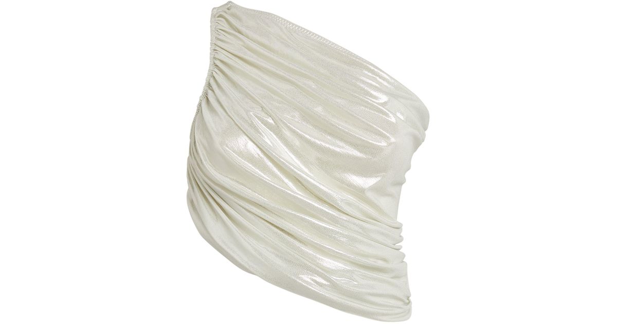 Norma Kamali Diana Bikini Top in White | Lyst