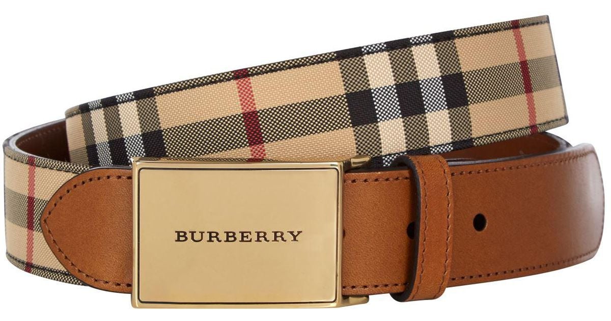 gold burberry belt