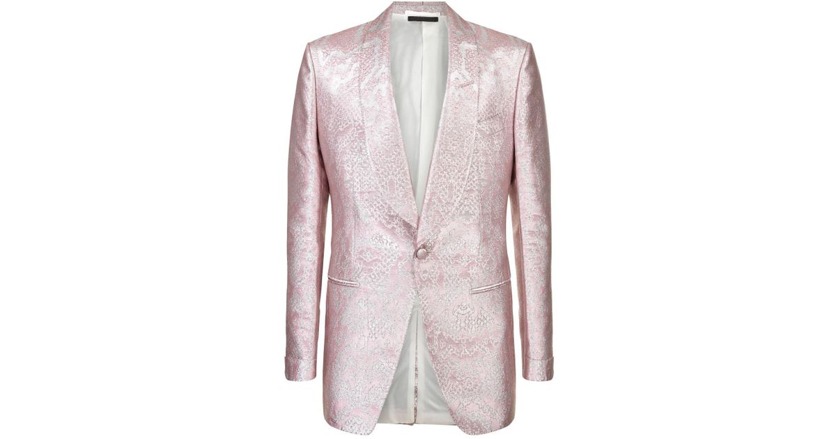 pink metallic blazer