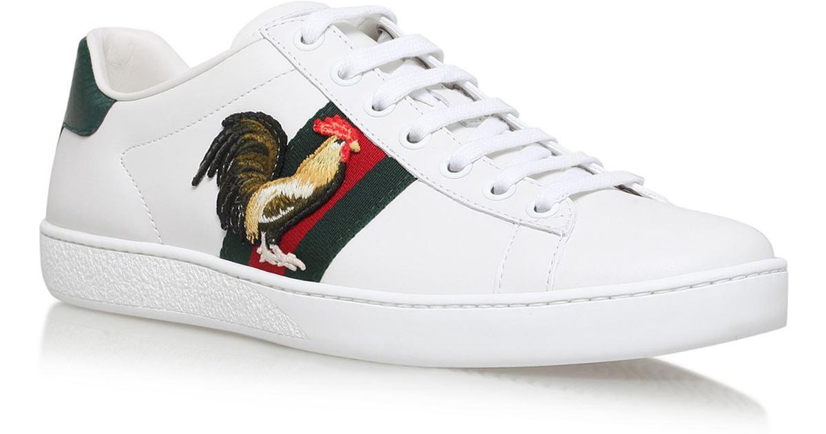 Gucci Leather Rooster New Ace Sneakers in White - Lyst