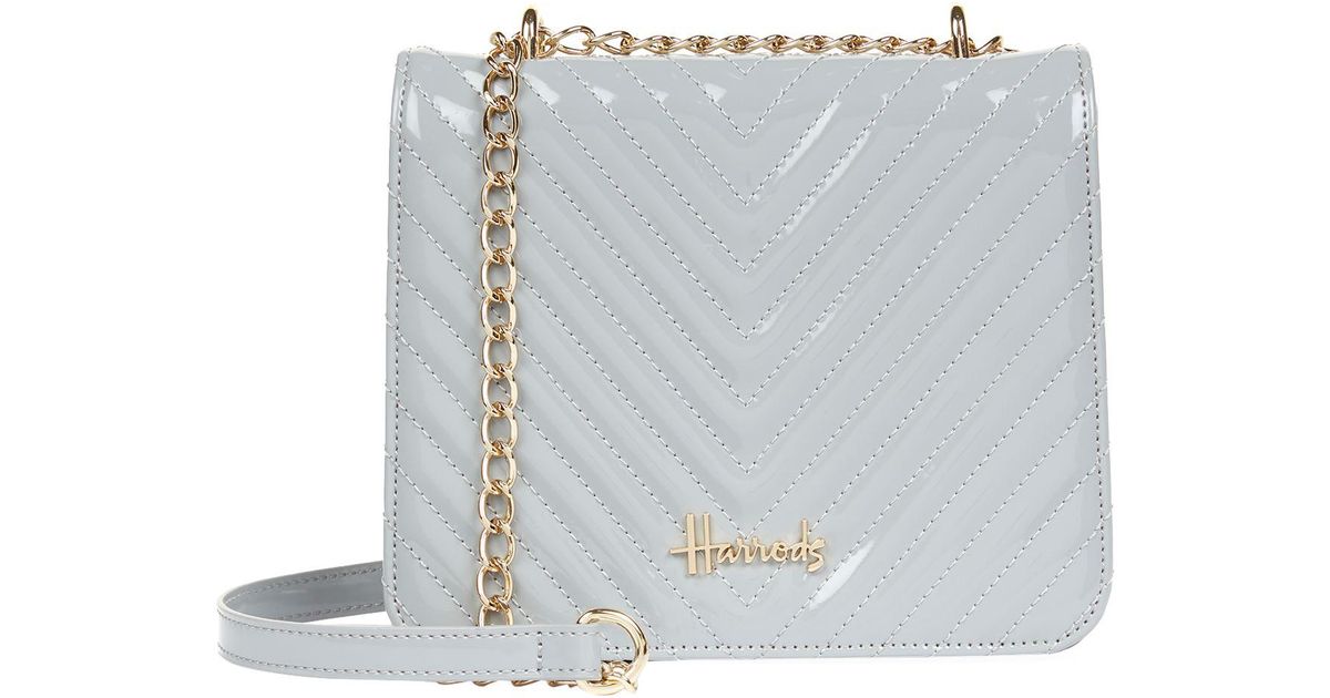 harrods patent chevron backpack