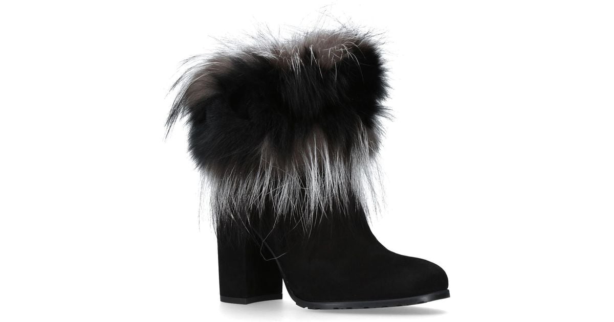 stuart weitzman fur booties