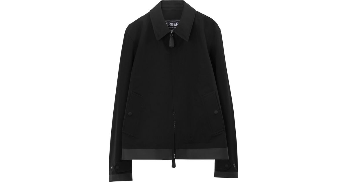 Burberry Bonded Harrington Jacket in Black for Men | Lyst
