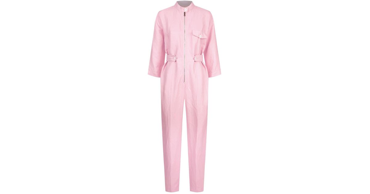 sandro pink jumpsuit