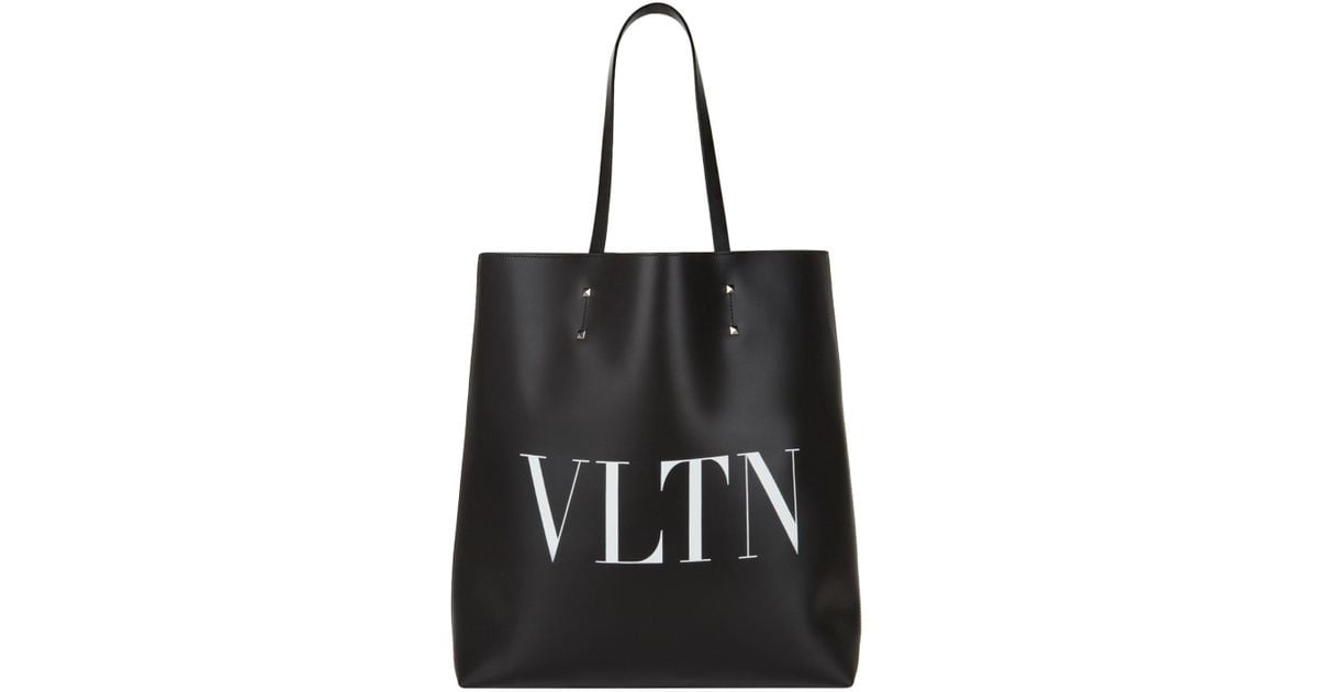 Valentino Leather Vltn Tote Bag in Black for Men | Lyst