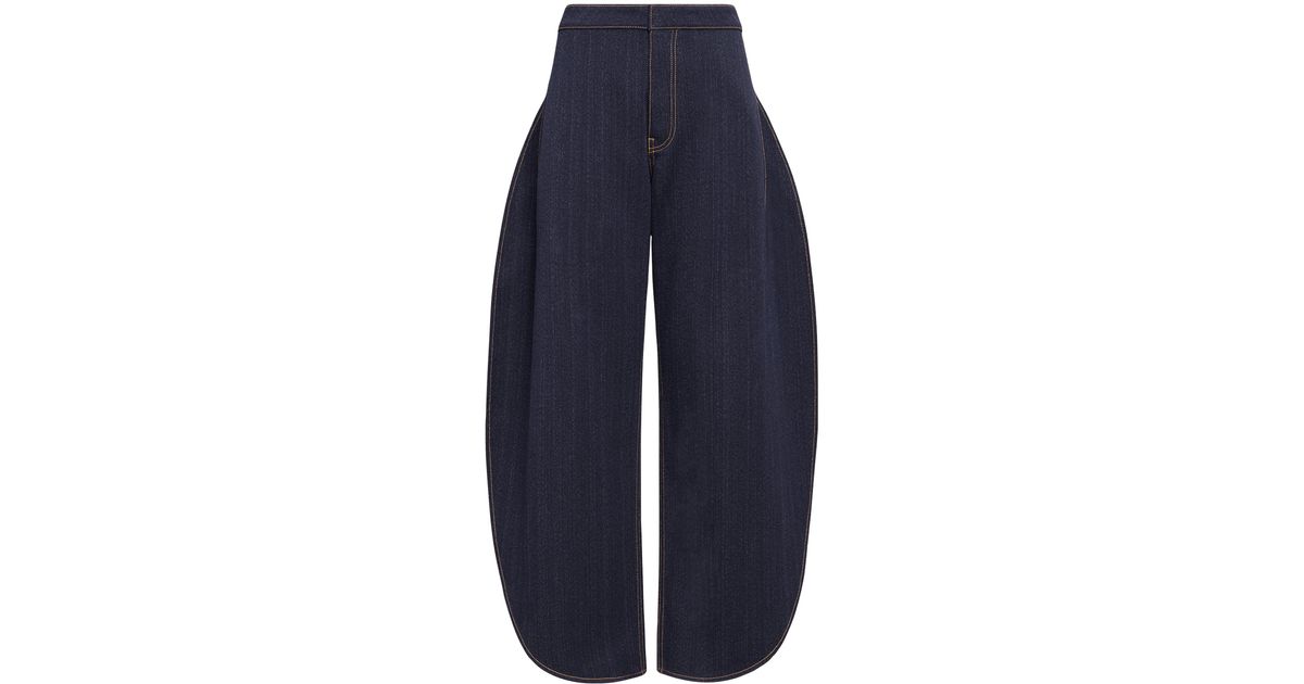 Jean Rounds Alaïa Side-Split Petal Round Jeans in Blue | Lyst