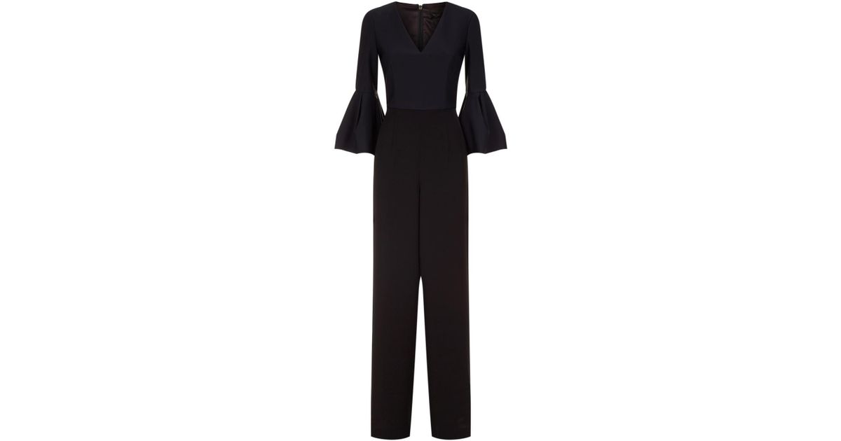 Ted Baker Synthetic Theah Flared Sleeve Jumpsuit in Black - Lyst
