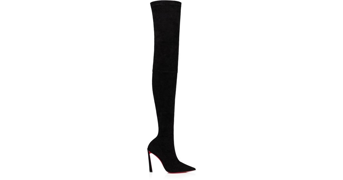 Christian Louboutin Condora Botta Suede Over-the-knee Boots 100 in ...