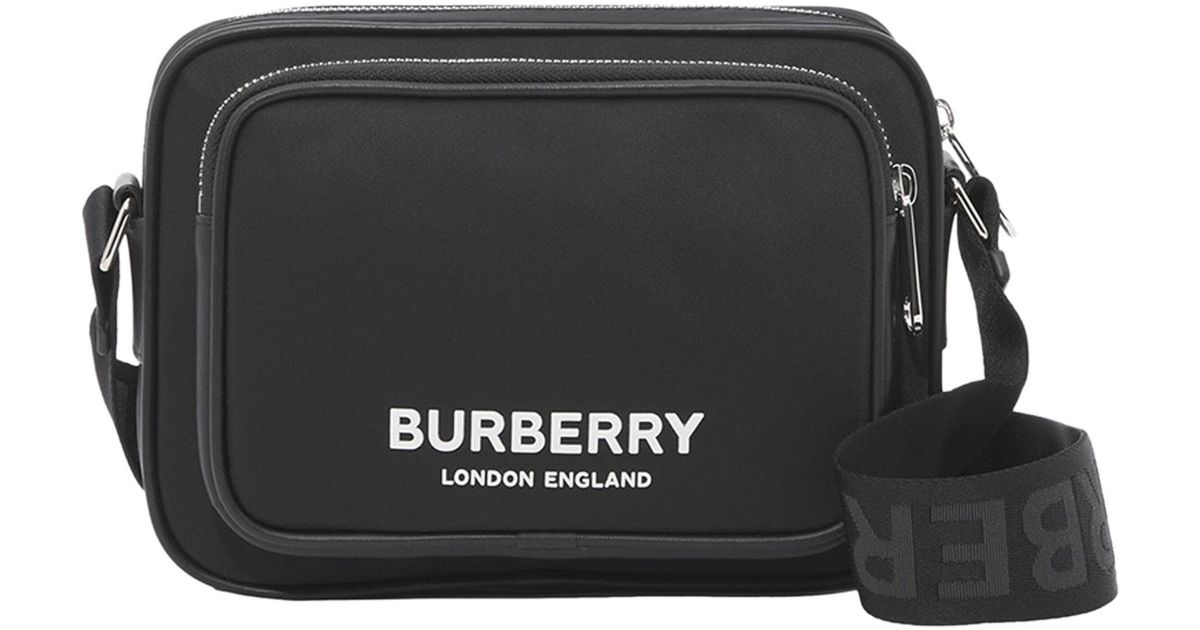 Burberry Synthetic Econyl Logo Crossbody Bag in Black for Men Lyst