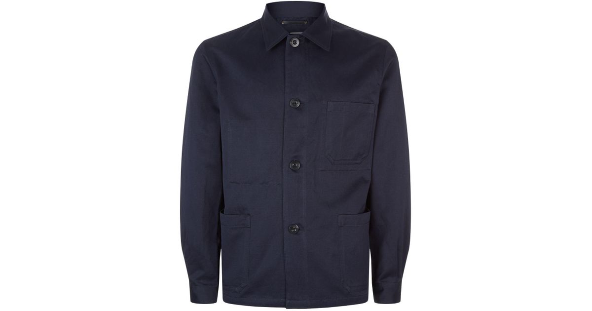 Paul Smith Cotton Chore Jacket in Navy (Blue) for Men - Lyst
