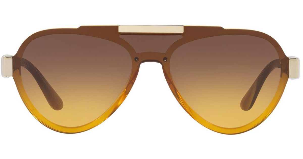 Prada Pilot Sunglasses in Yellow for Men Lyst