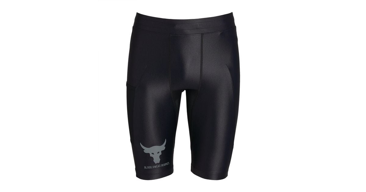 Under Armour Isochill Project Rock Compression Shorts in Black for Men