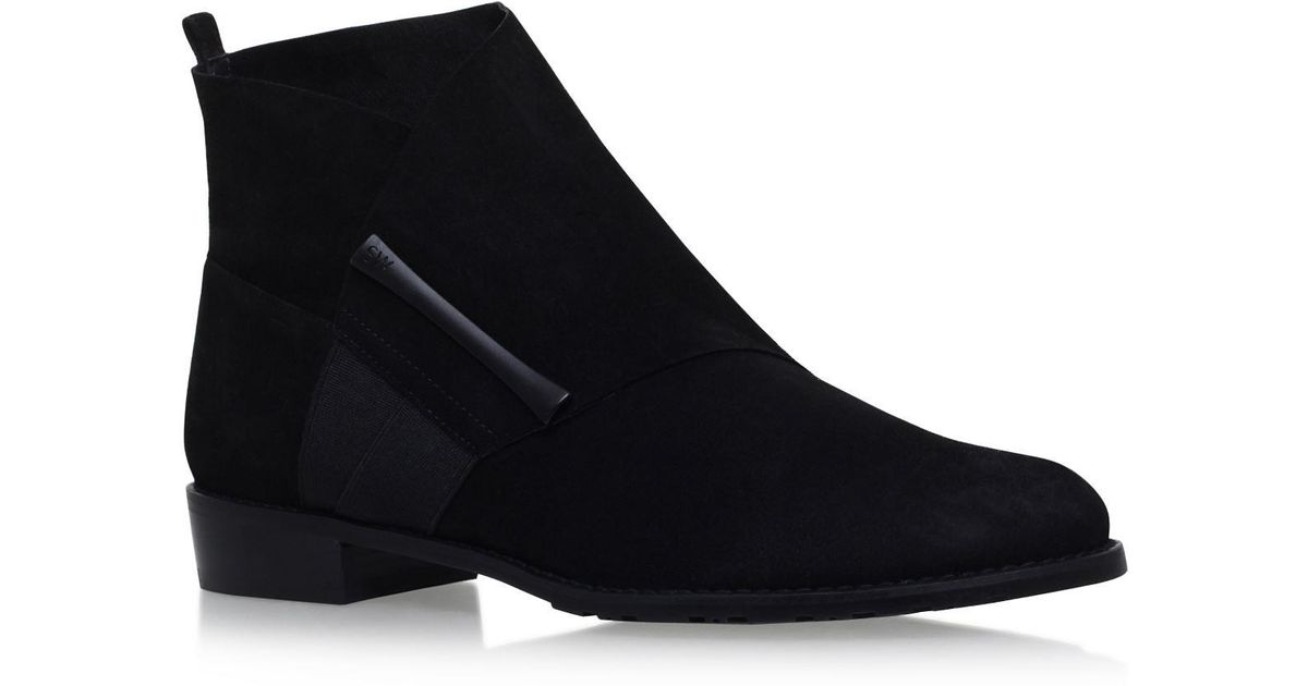 stuart weitzman black suede ankle boots