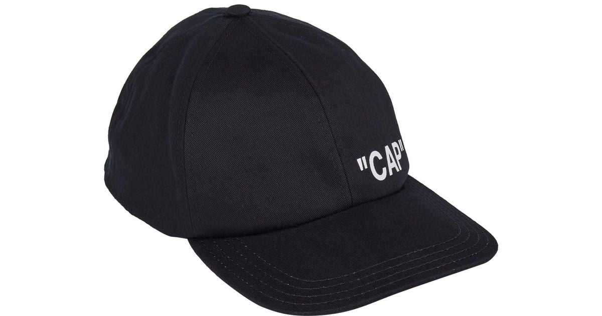 off white cap black