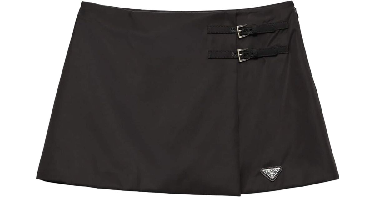 Prada wrap mini skirt discount