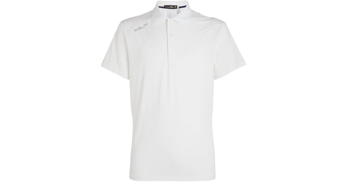 RLX Ralph Lauren Mesh Panel Polo Shirt in White for Men | Lyst