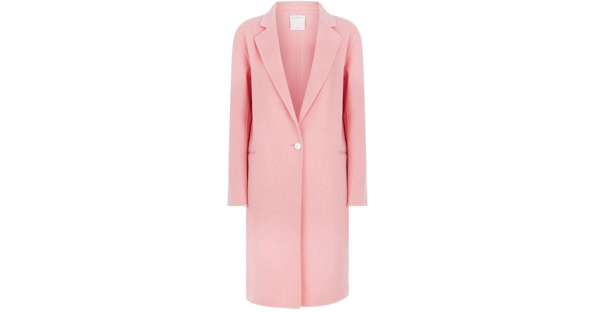 sandro pink coat