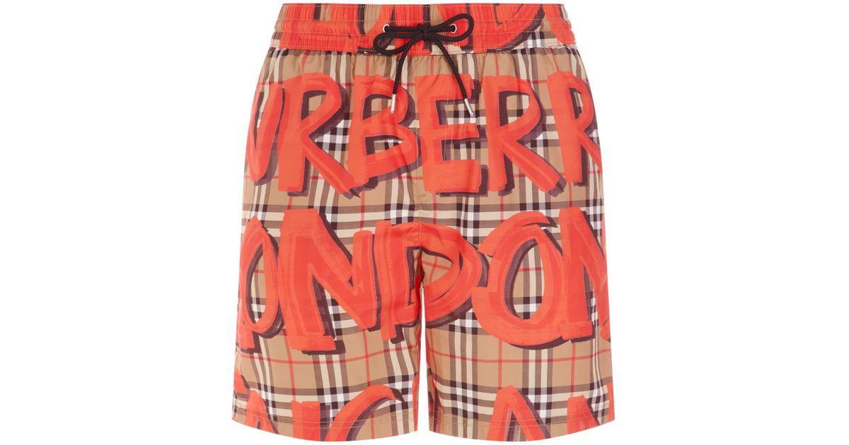 burberry graffiti swim trunks