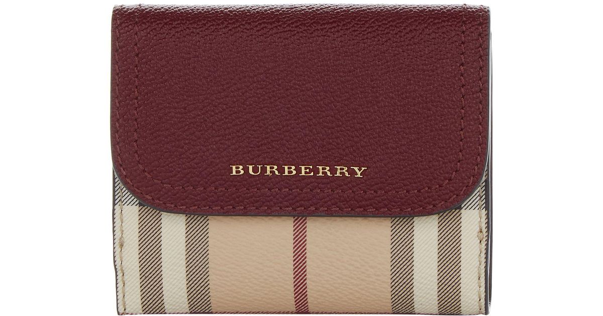 Burberry Leather Luna Wallet, Red, One 