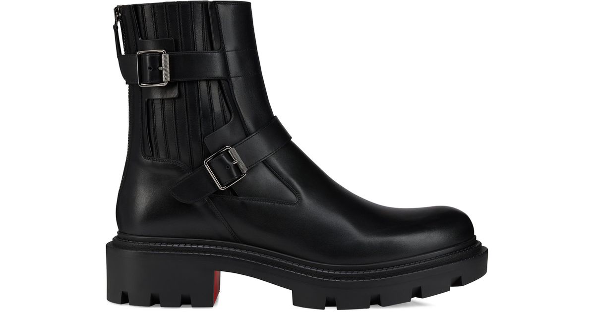 Christian Louboutin Oxybootie College Leather Chelsea Boots 