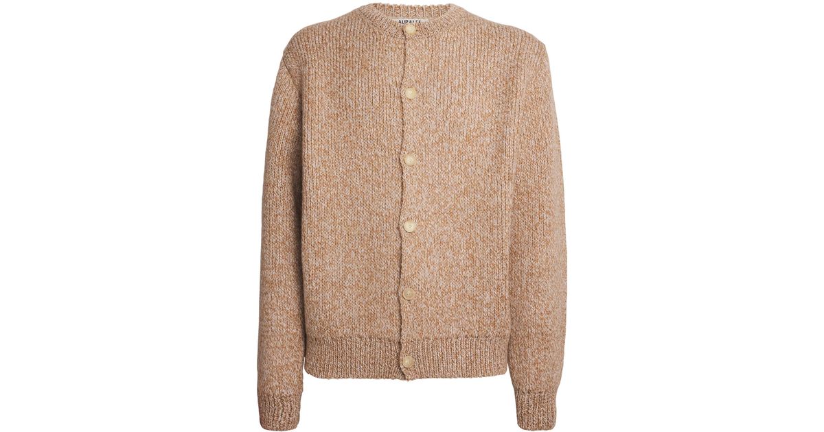 AURALEE Wool-Alpaca Double-Faced Cardigan in Brown for Men | Lyst