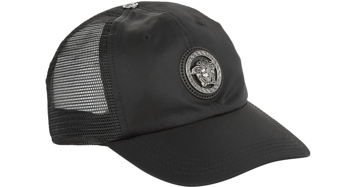 Versace Medusa Logo Baseball Cap in Black for Men | Lyst