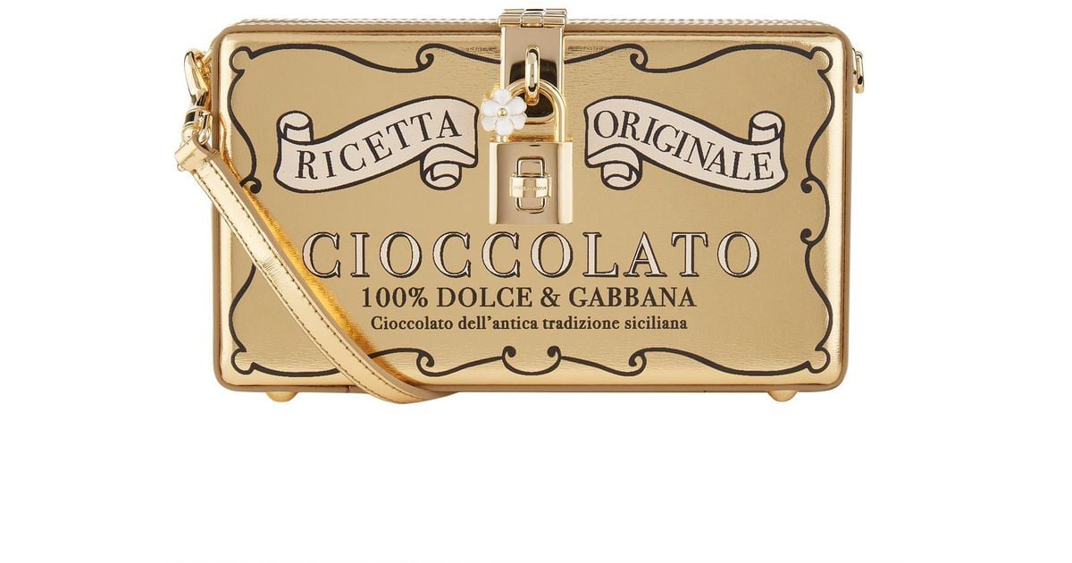 Dolce & Gabbana Chocolate Bar Leather Clutch in Metallic Lyst