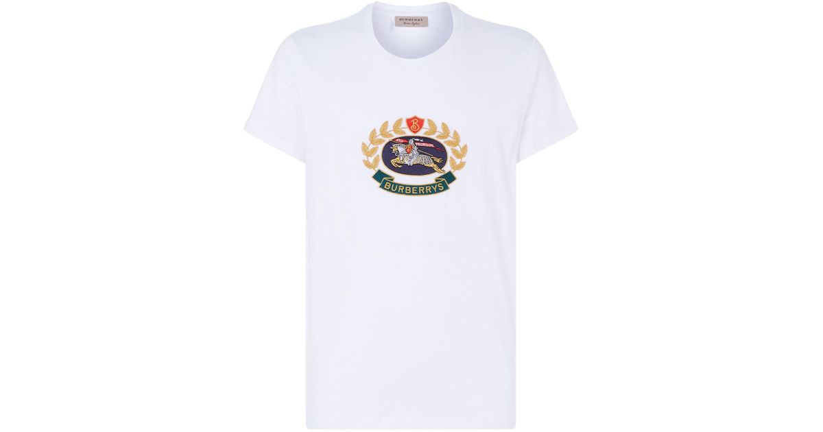Burberry Cotton Logo Crest T-shirt in 