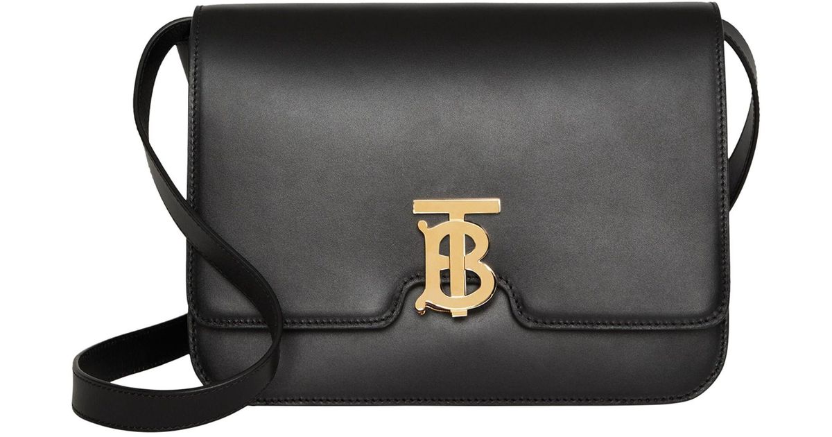 Burberry Medium Leather Tb Crossbody Bag in Black Lyst Canada
