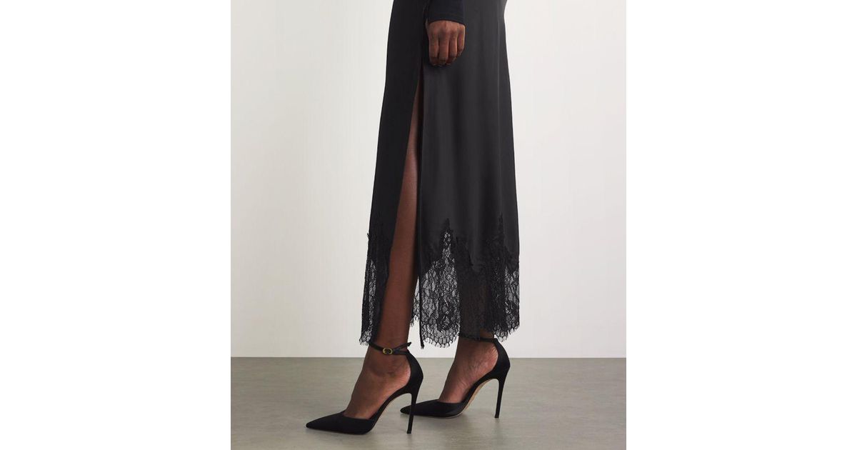 Jupe Noire Genou Alice + Olivia Avec Dentelle – Style Puffée Pour Soirée, Taille 0