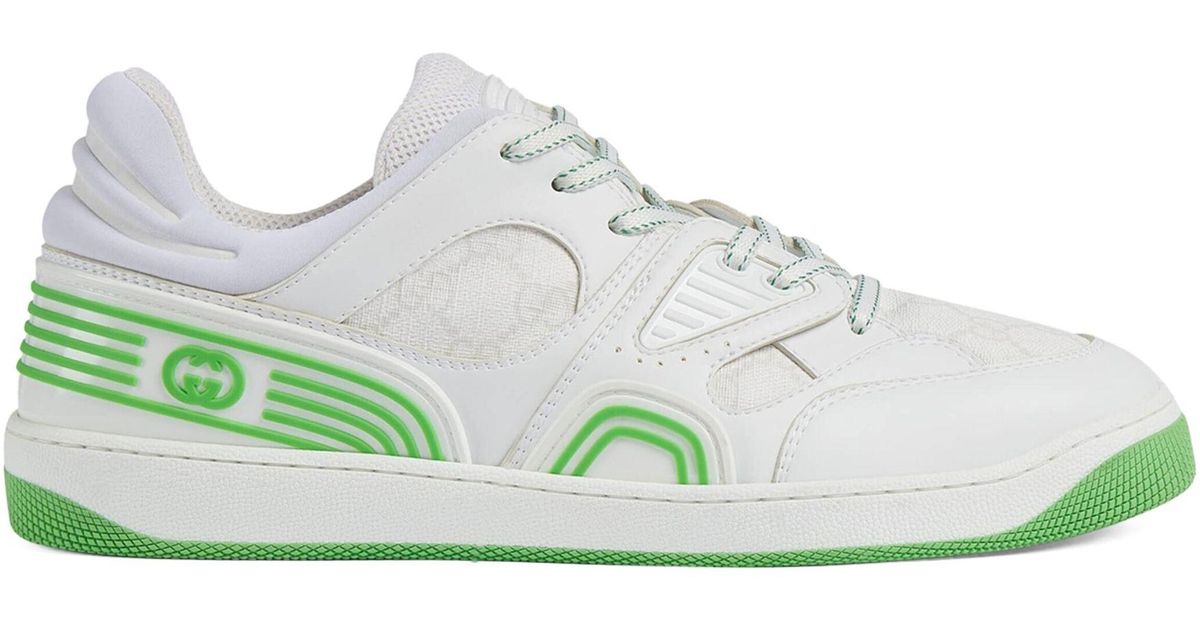 Gucci Rubber Low-top Basket Sneakers in White for Men | Lyst UK