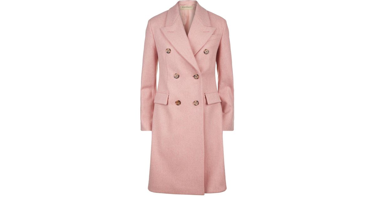 burberry pink wool coat