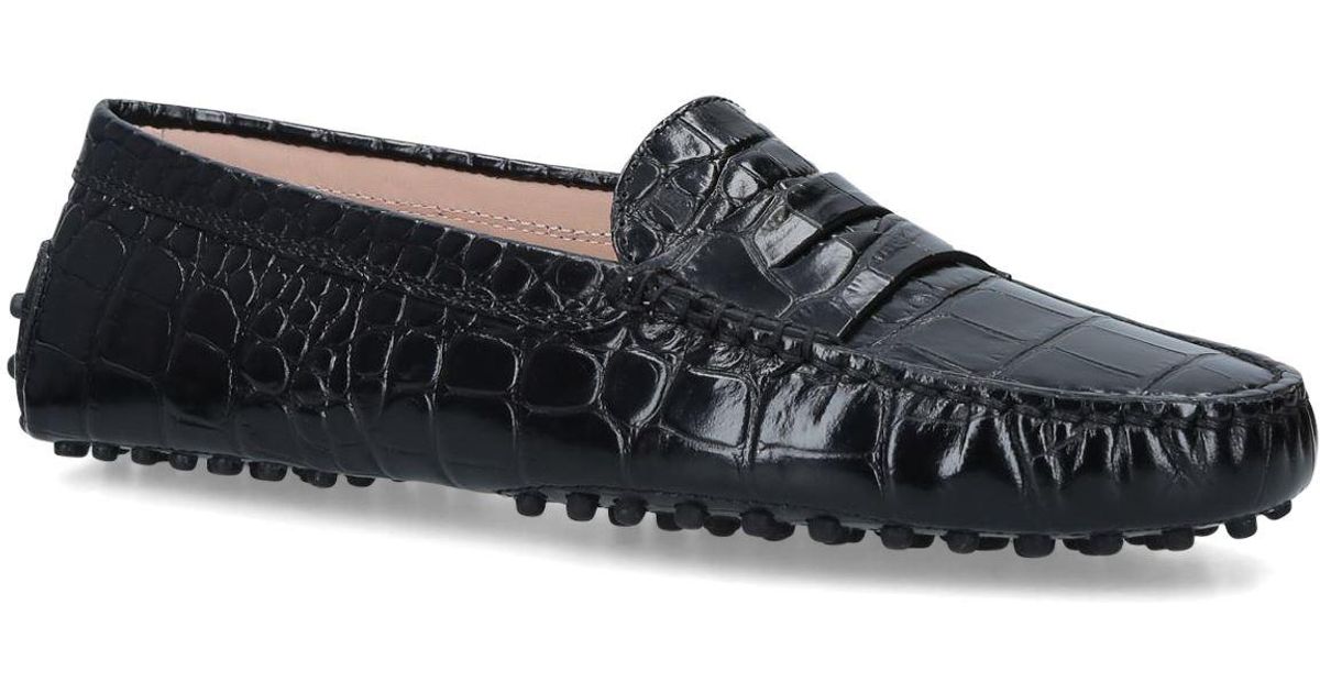tod's black driving shoes