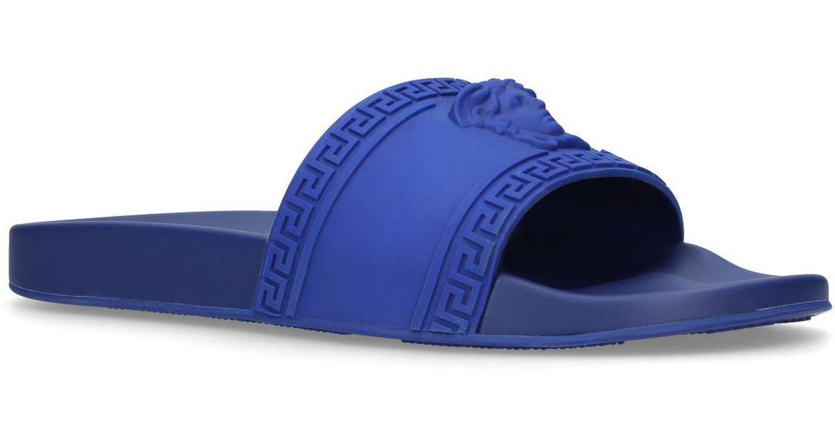 versace slides blue