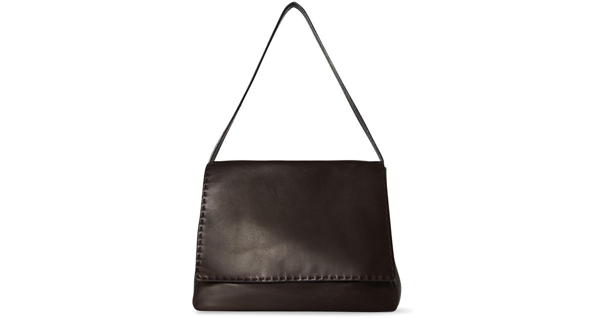 （New)The Row Nuance レザーショルダーバッグ The Row Nuance Shoulder Bag in Black Ans | FWRD