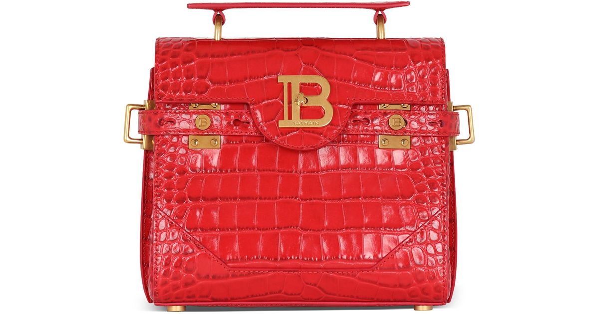 Balmain B Buzz Python-Embossed Top-Handle Bag - ShopStyle