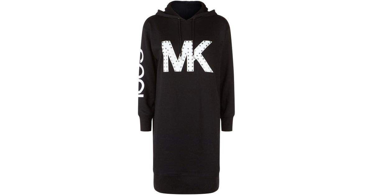 michael kors studded logo sweatshirt dress