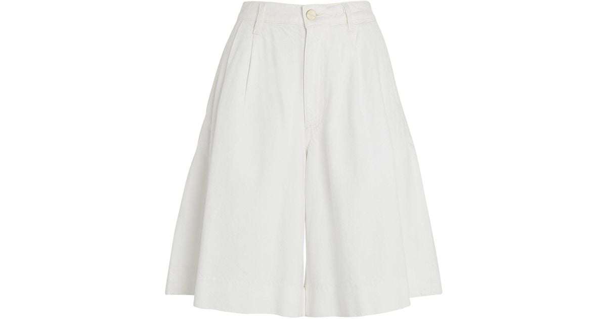 Goldsign Denim Scout Shorts in White | Lyst