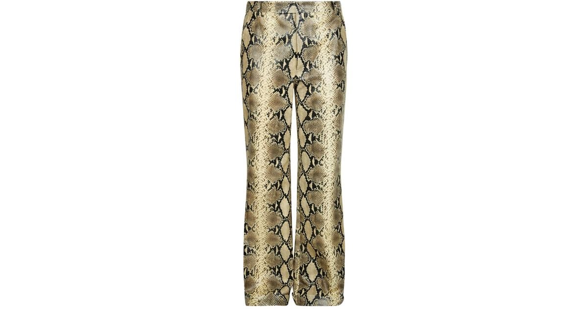 Gucci Python Print Leather Trousers for Men | Lyst