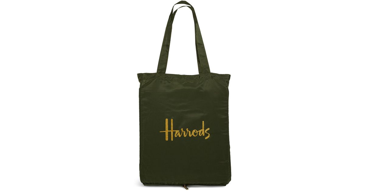 Harrods Green Tote Bag Harrods House Of Jacquard Shopper Bag Green