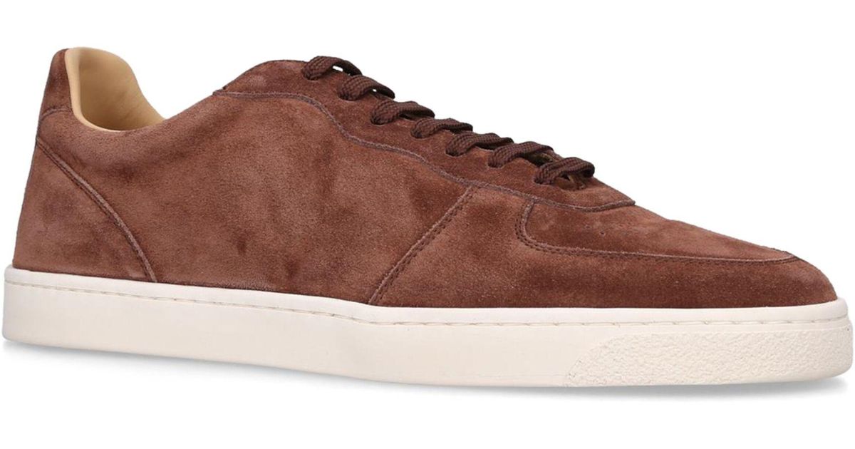 Brunello Cucinelli Suede Basketball Sneakers in Brown for Men | Lyst Canada