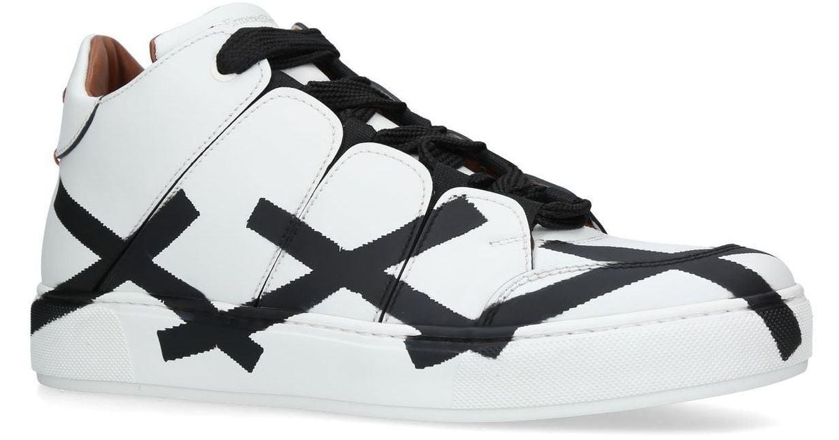 ZEGNA Cross Midtop Trainers in White for Men | Lyst