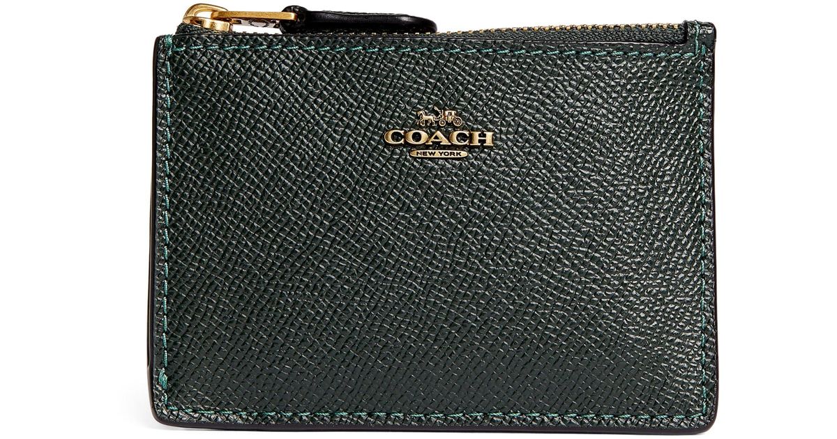 COACH Leather Mini Skinny Card Holder in Green Lyst Canada