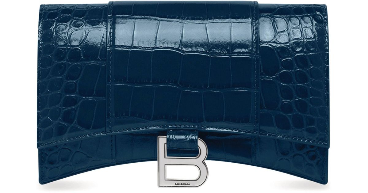 balenciaga hour glass chain wallet