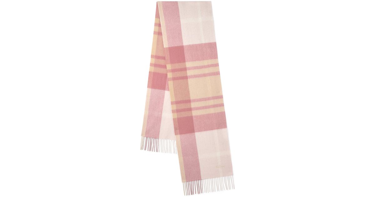 Mulberry Small Merino Check Scarf in Pink | Lyst