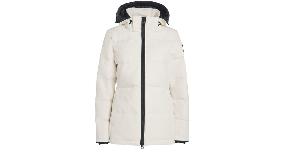 Chelsea Parka White Canada Goose Coat Canada Goose Down Water-Repellent  Chelsea Parka Coat In White